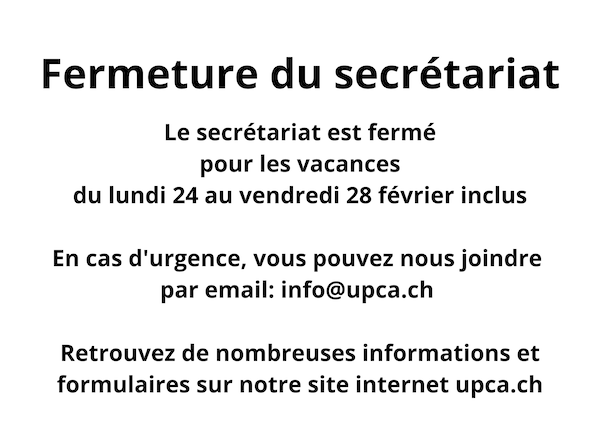 Fermeture du secrétariat