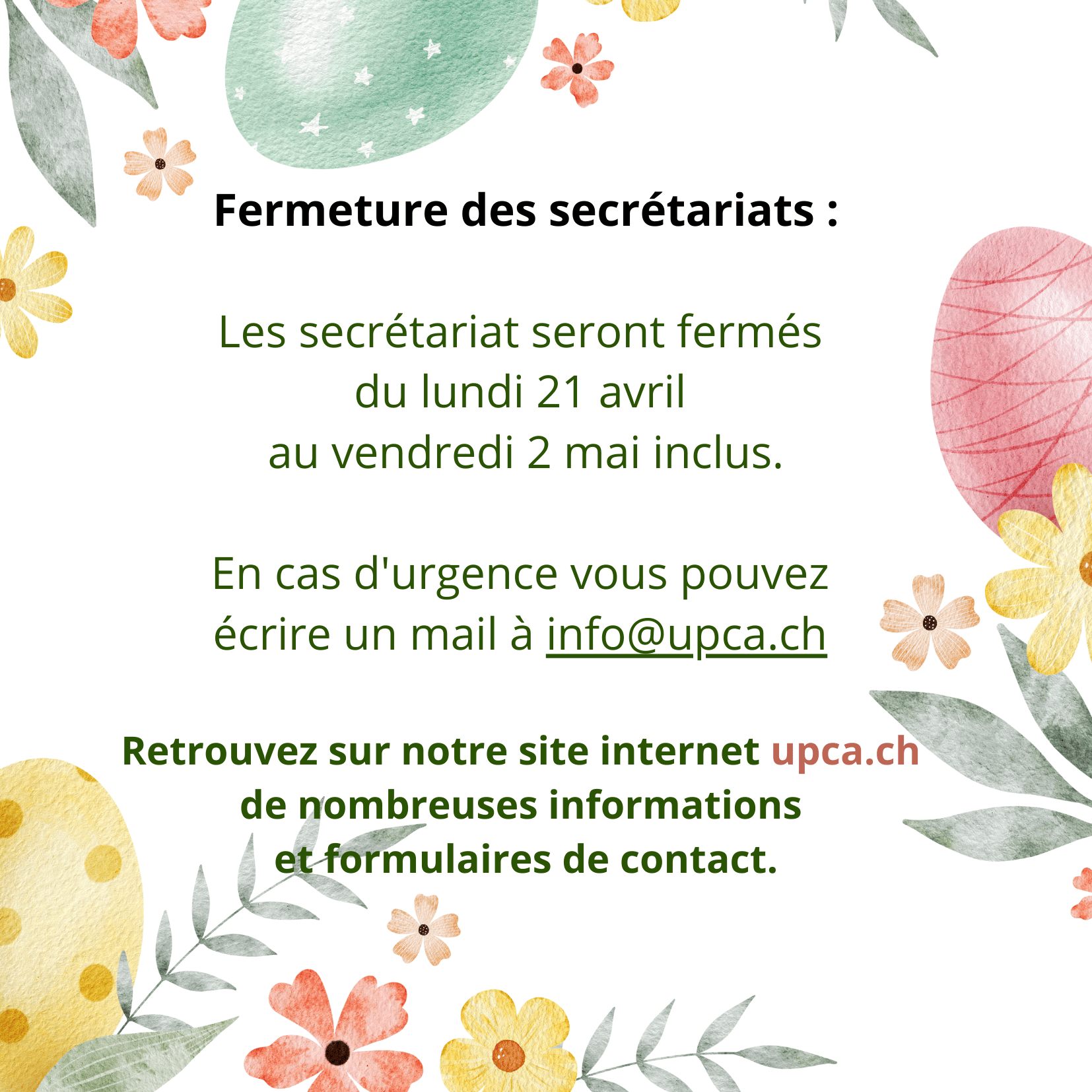 Fermeture estivale des secrétariats Le secrétariat du Salève sera fermé du vendredi 8 juillet au vendredi 12 août. En cas durgence vous pouvez écrire un mail à troinexcath ge.ch Le secréta 5